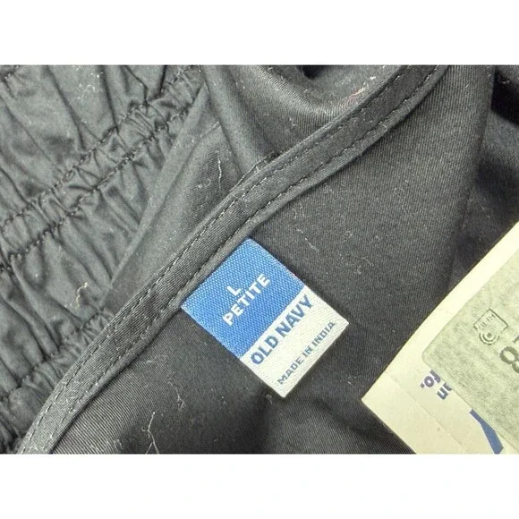 Old Navy Midi Dress Fit Flare Black Puff Sleeve Cotton Vacay Preppy Large P NWT - Picture 10 of 10